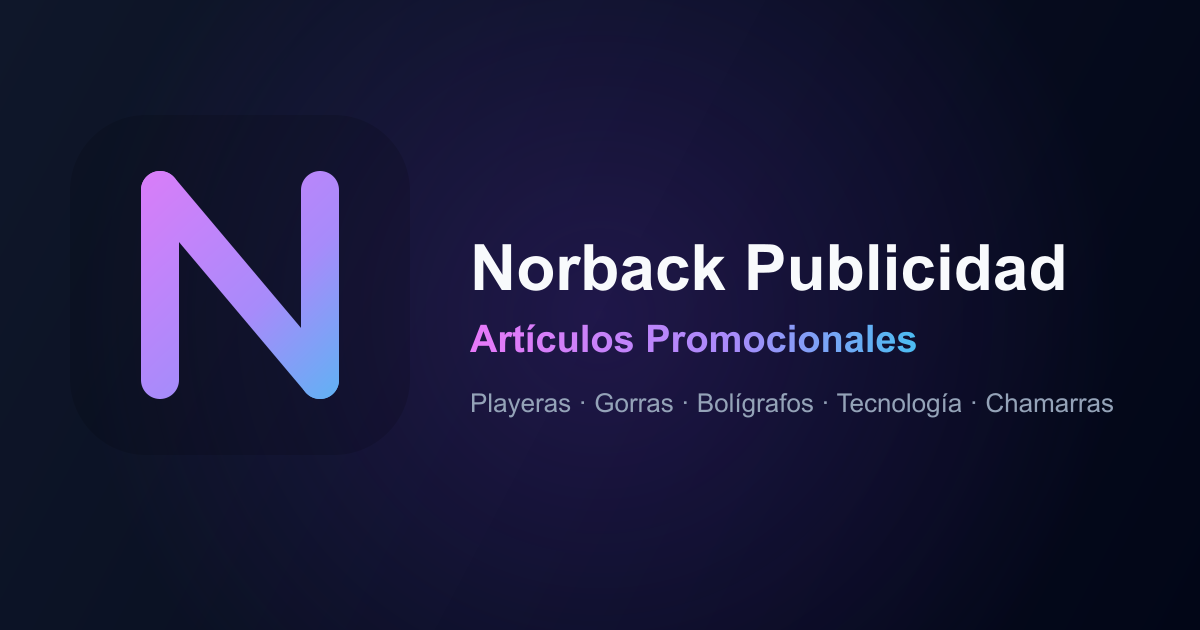 Sitio web Norback Publicidad - Artículos promocionales personalizados en CDMX